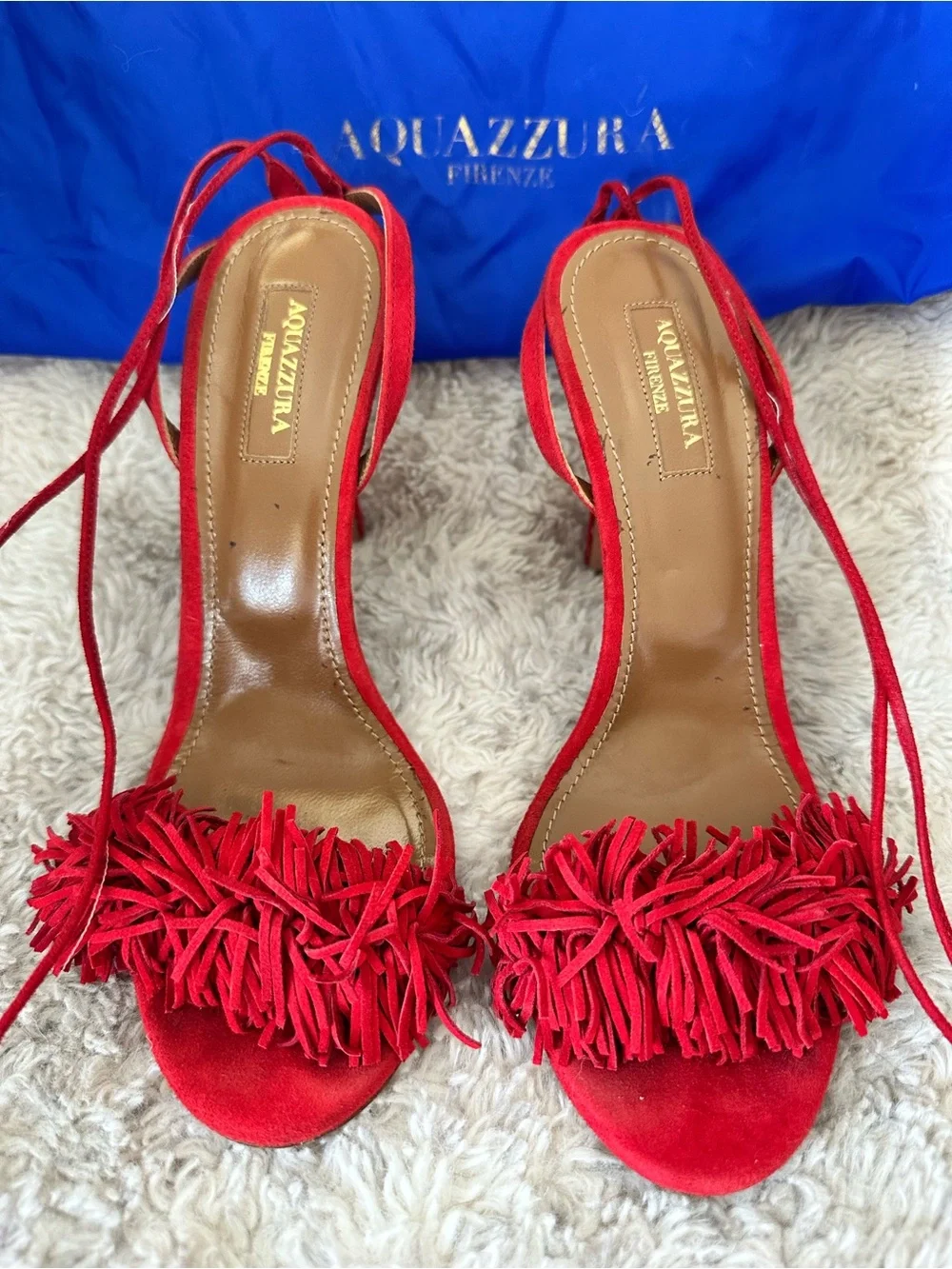 Aquazzura Wild Thing Suede Sandals